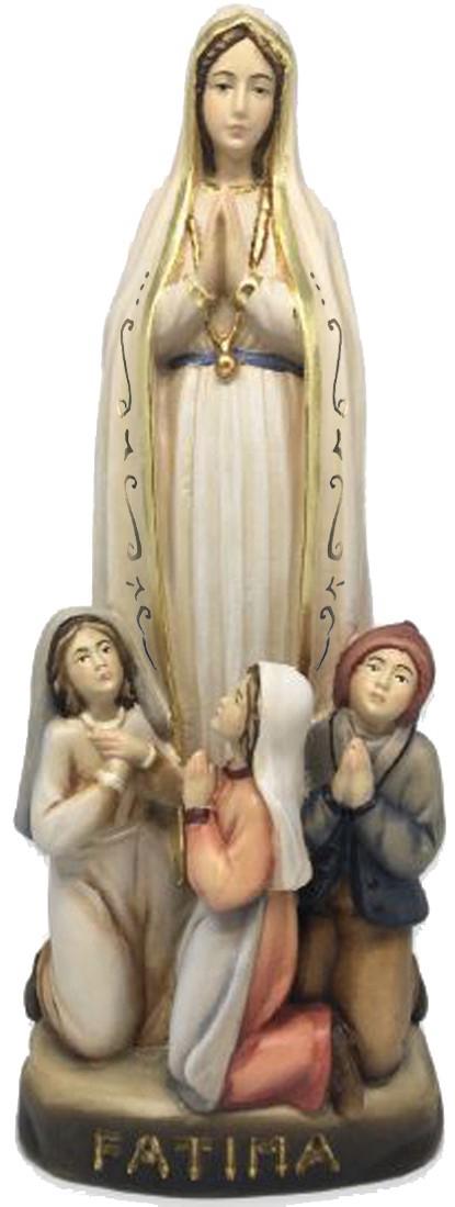 Madonna di Fatima pellegrina di legno - 12.0 cm