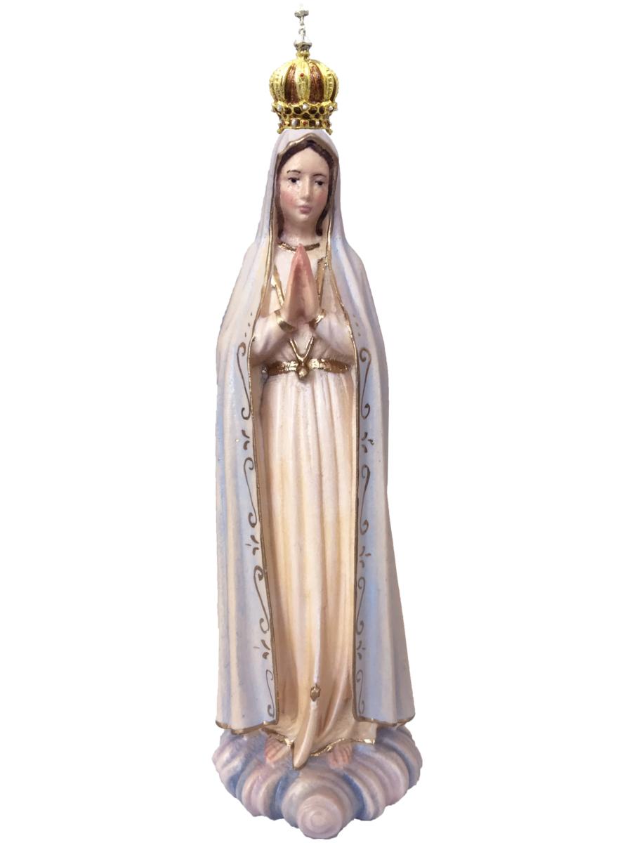 Madonna di Fatima pellegrina con corona, legno - 180.0 cm