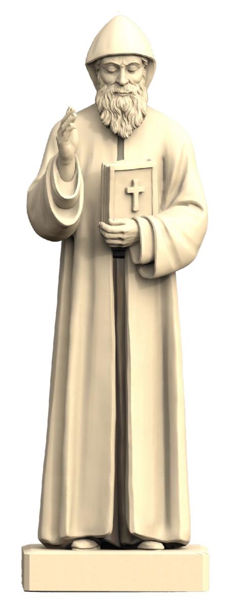 San Charbel Makhluf statue in legno - 40.0 cm
