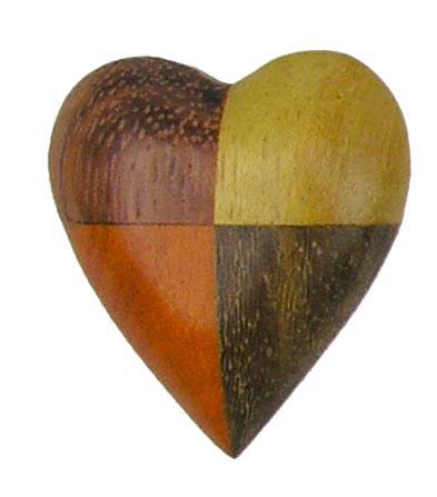 Cuore magnete in legno