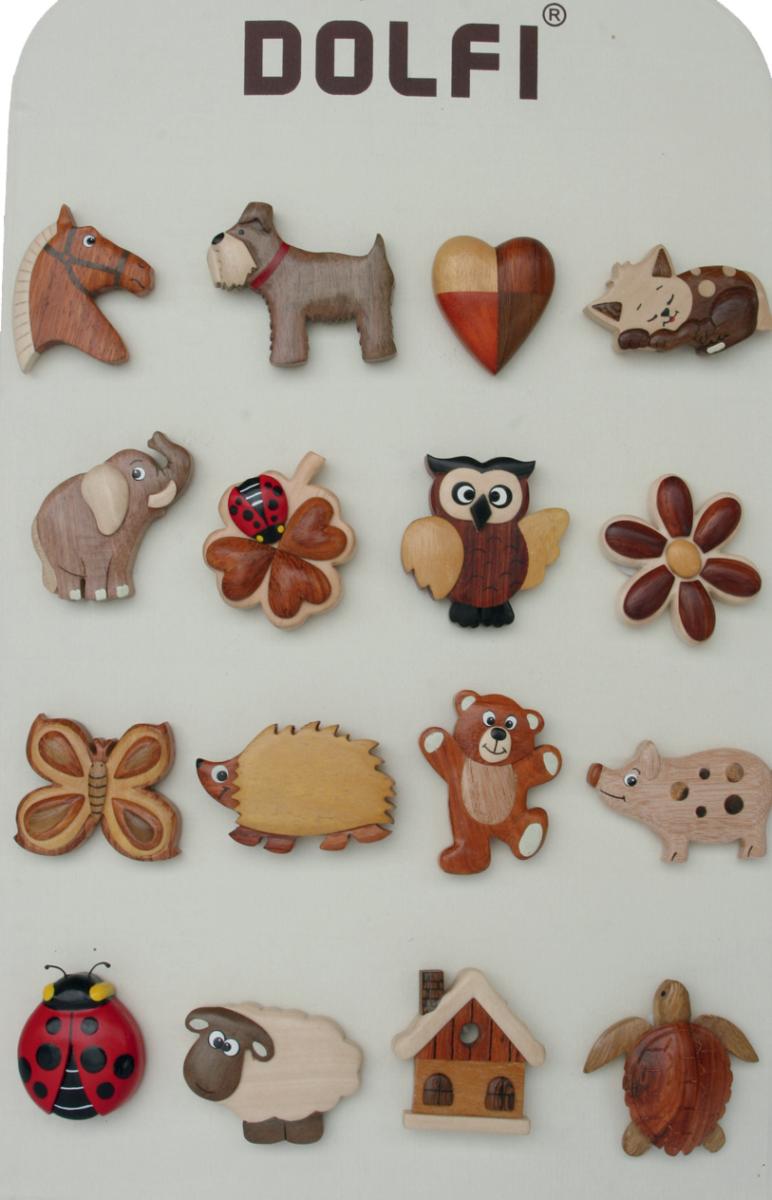 Display + 96 magneti misti in legno