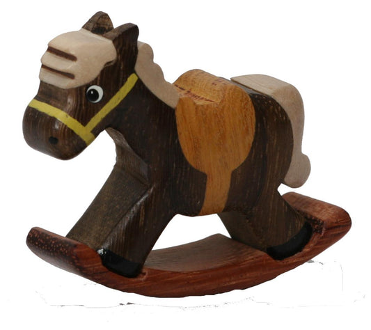 Il piccolo cavallo a dondolo di legno Dolfi