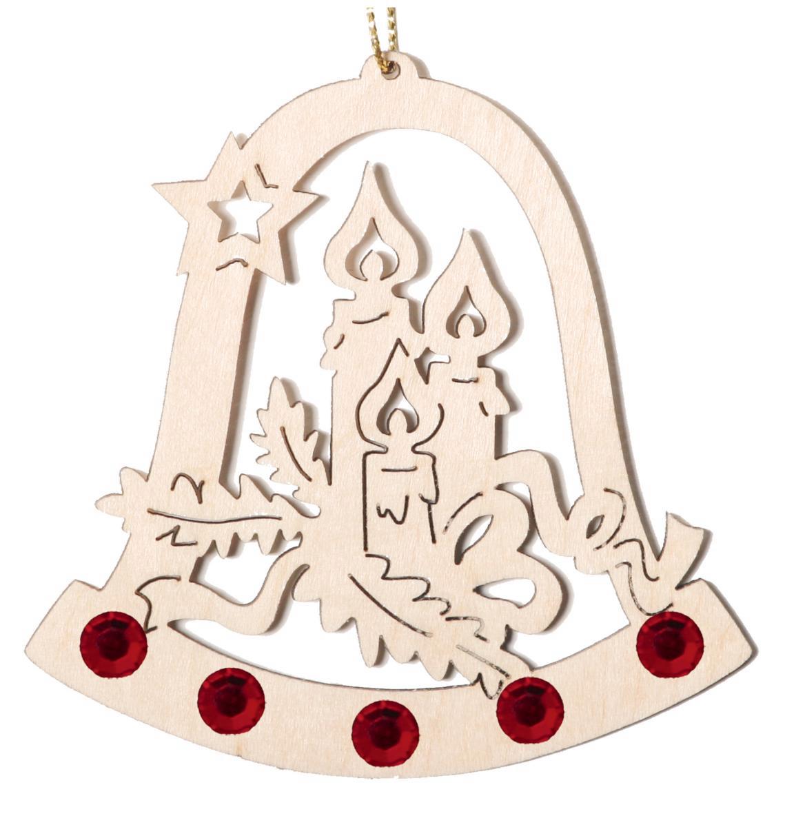 Campana con candele con Swarovski e cristalli