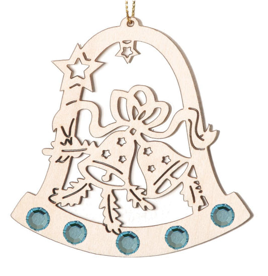 Addobbo legno a campana con cristalli Swarovski