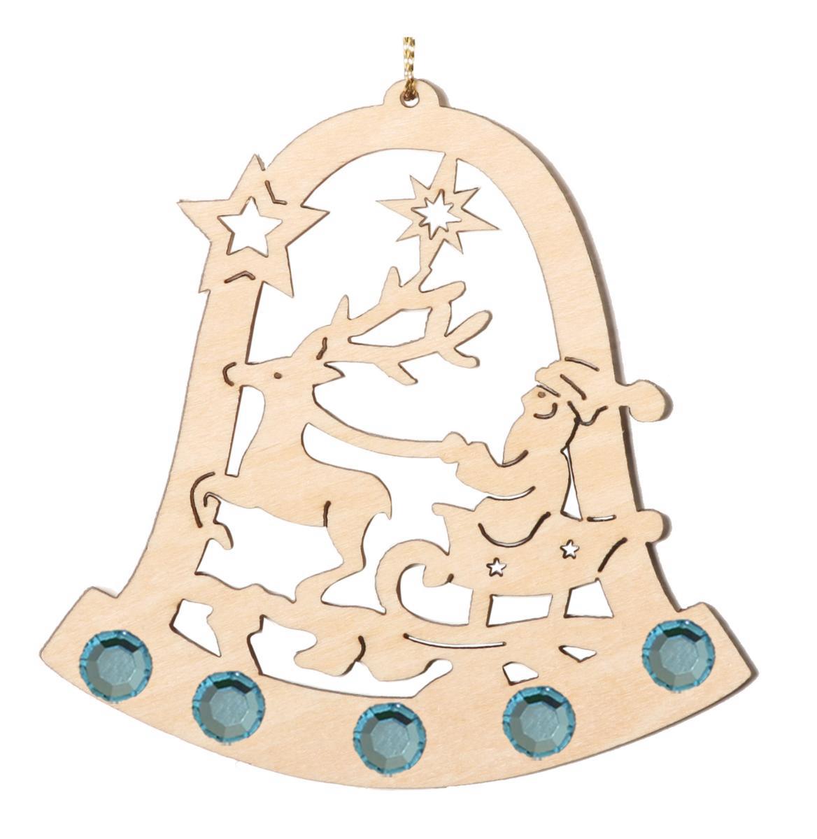 Campana con Babbo Natale con cristalli Swarovski