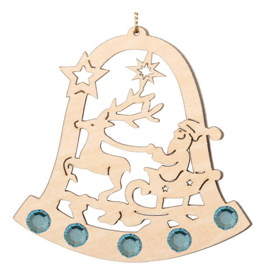 Campana con Babbo Natale con cristalli Swarovski