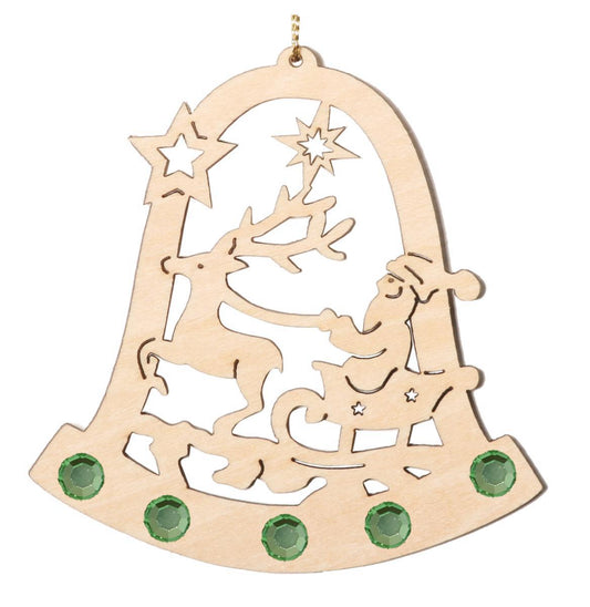 Campana con Babbo Natale con cristalli