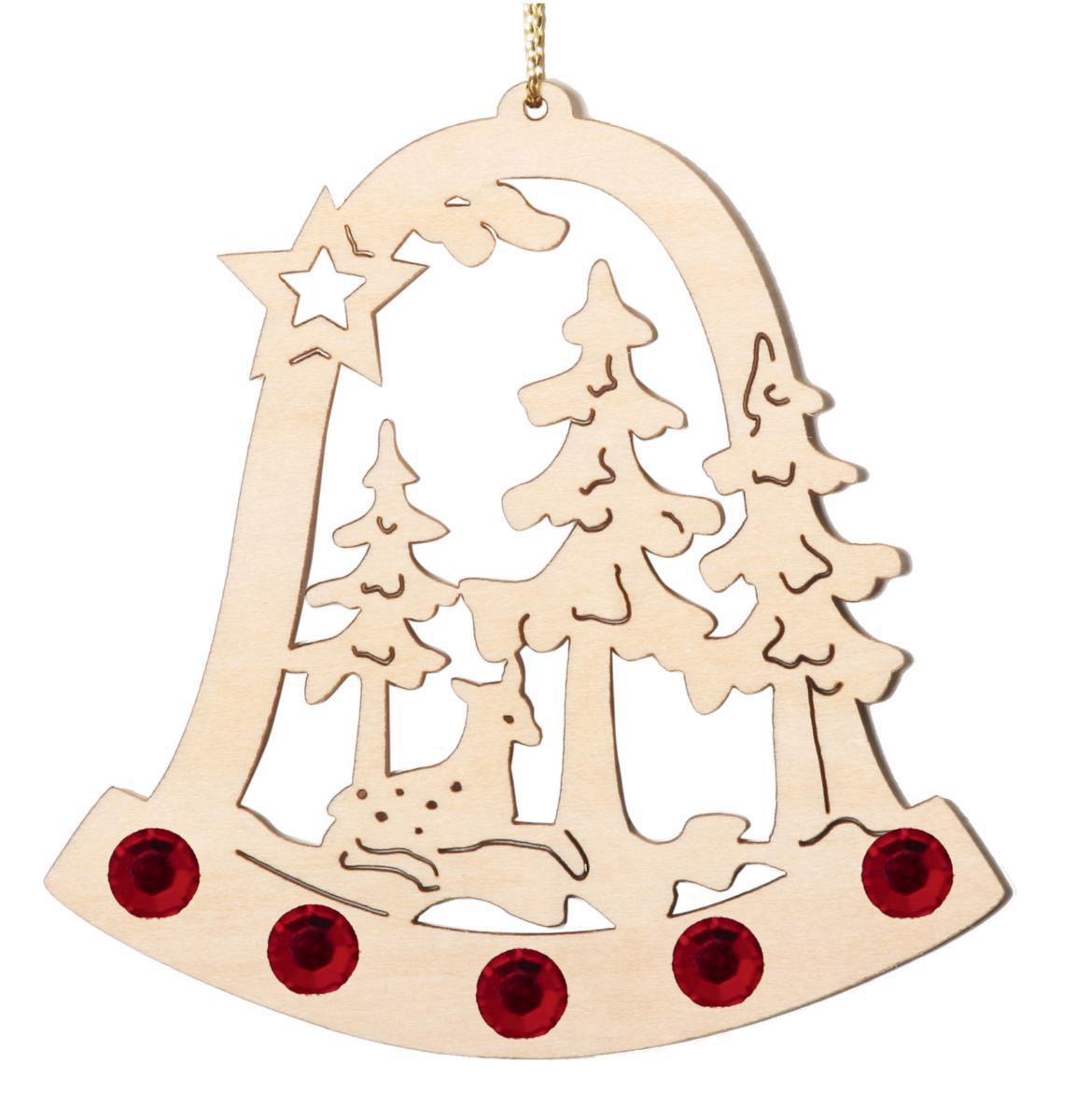 Campana con alce con Swarovski e cristalli