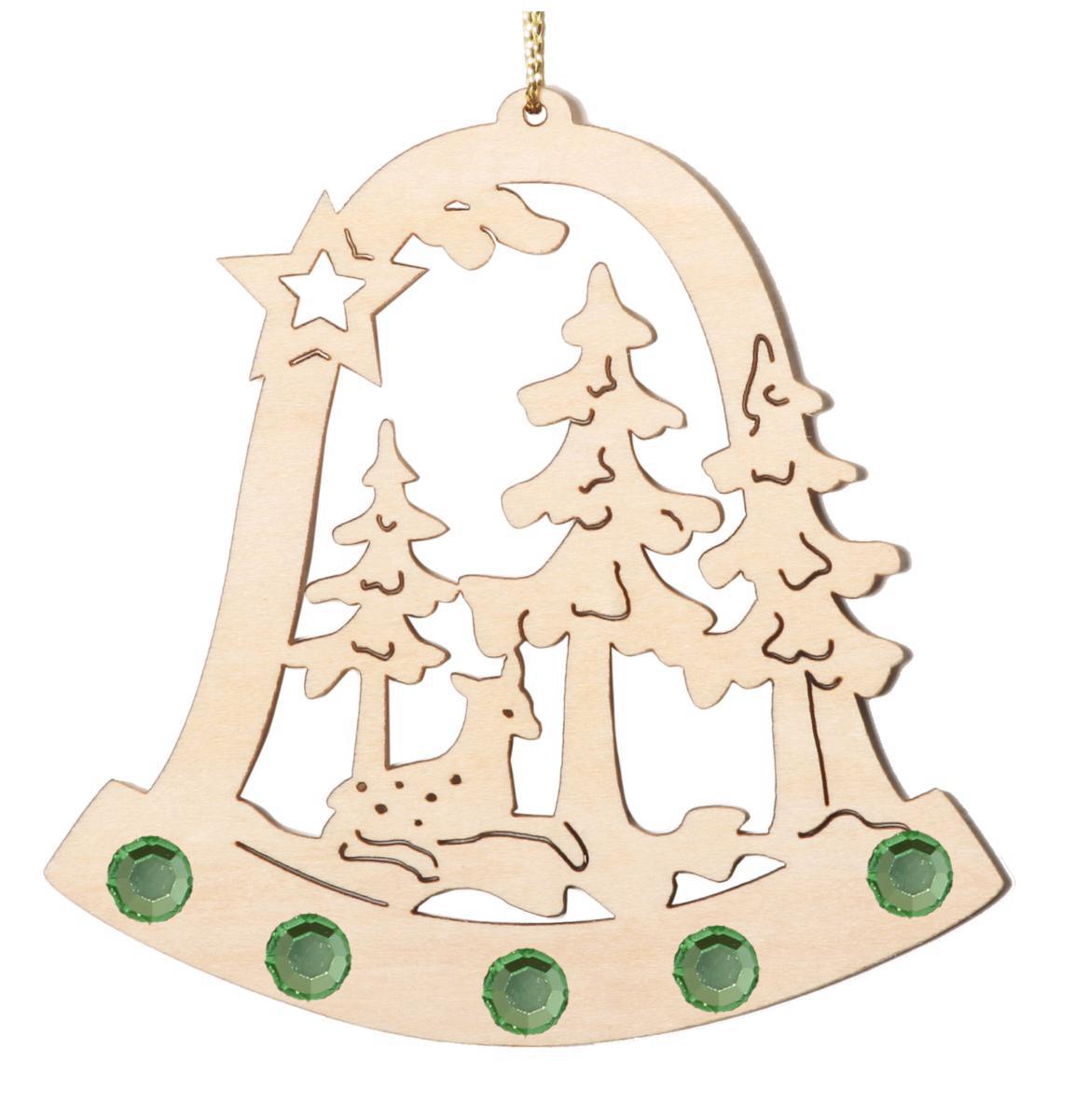 Campana con alce e cristalli Swarovski