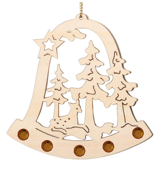 Campana con alce dotata di cristalli