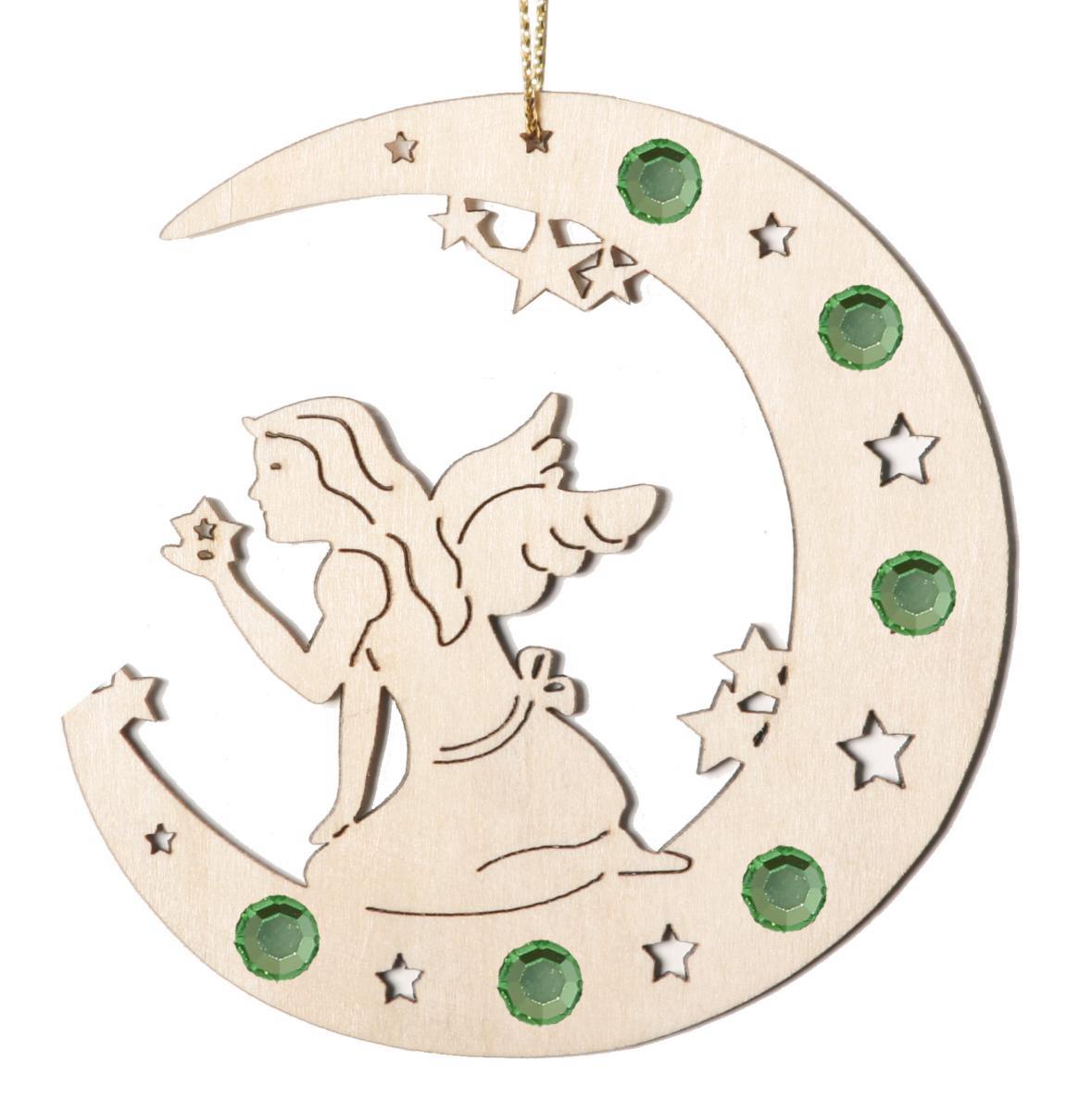 Luna con fata e cristalli Swarovski