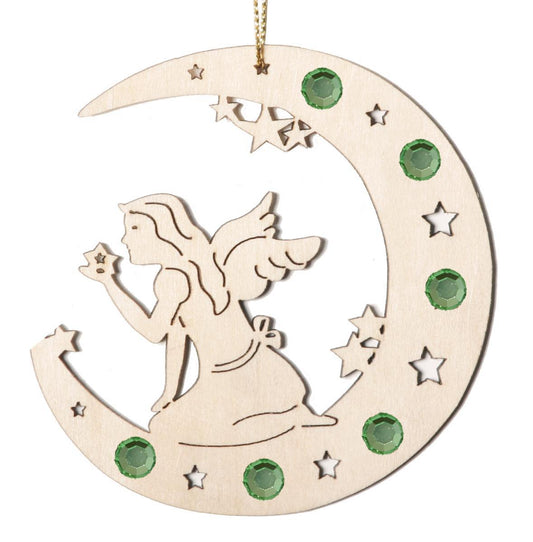 Luna con fata e cristalli Swarovski