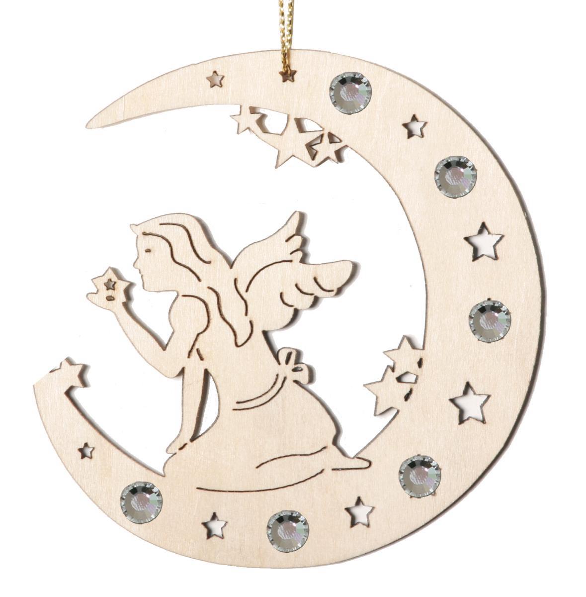 Luna con fata con cristalli Swarovski