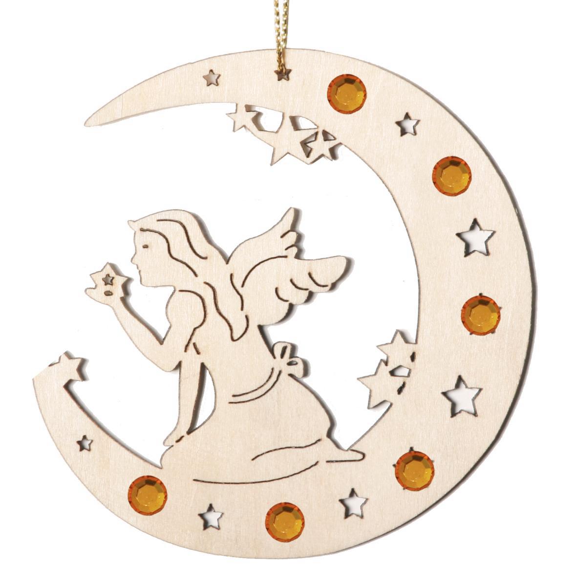 Luna con legno di fata con cristallo Swarovski