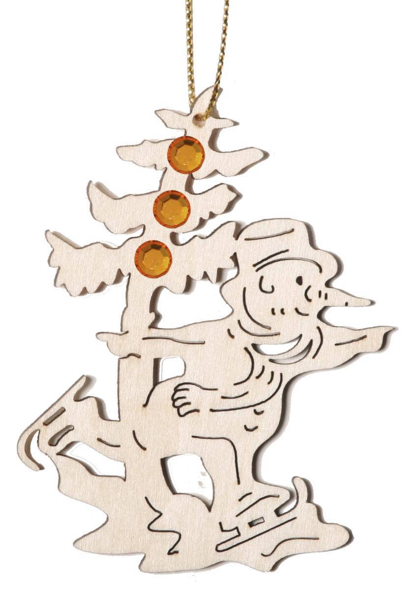 Babbo Natale con pattini, cristalli