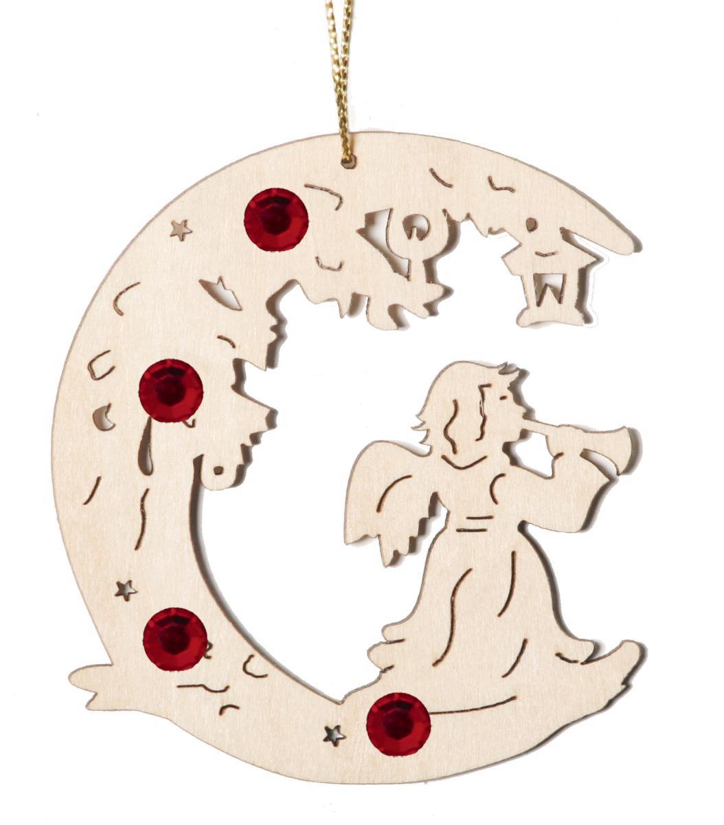 Luna con angelo di cristallo Swarovski