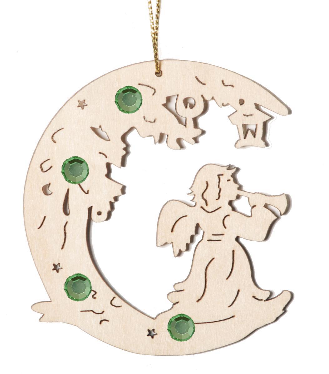 Luna con angelo e cristalli Swarovski