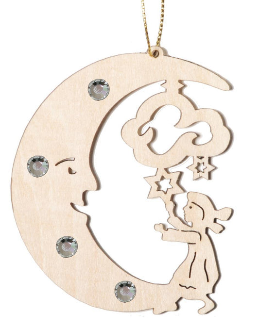 Luna con bambino e cristalli