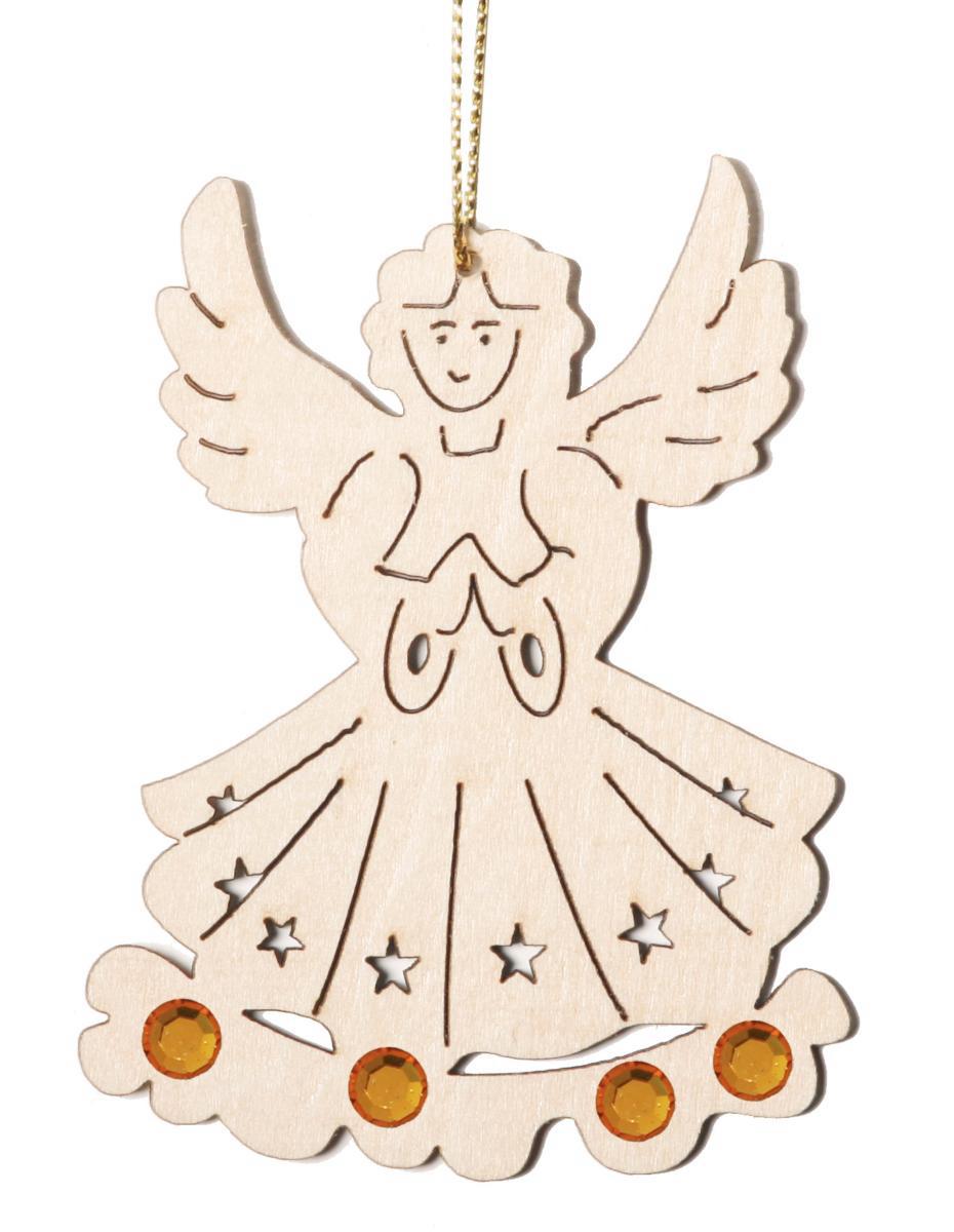 Angelo Legno di cristallo Swarovski