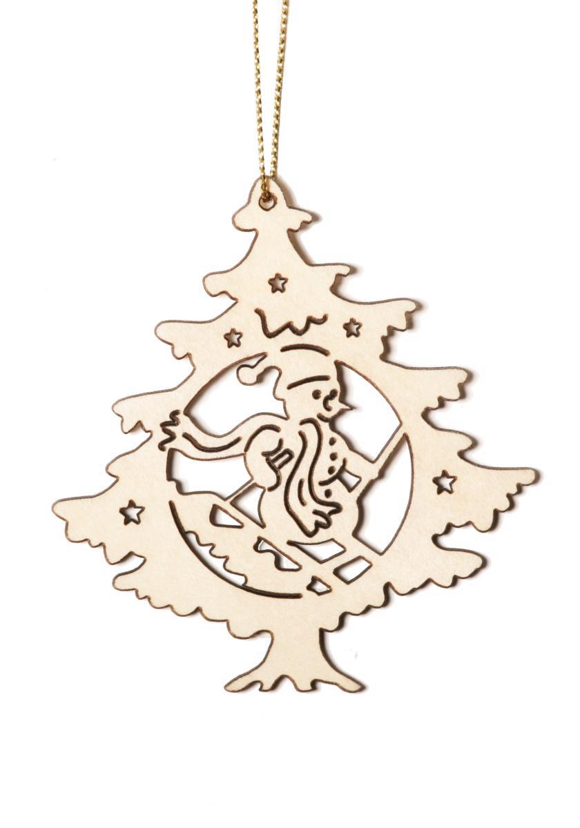 Albero di Natale con pupazzo di neve
