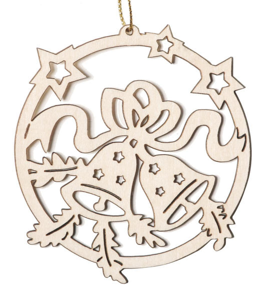 Campane come addobbo laser in legno