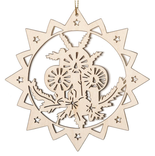 Decorazione natalizia candele incandescenti