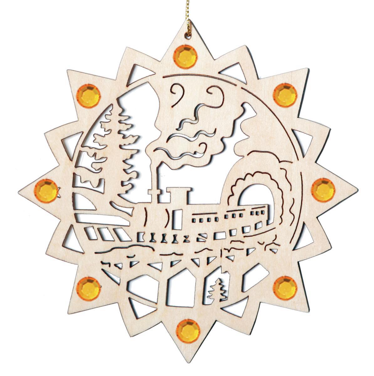 Decorazione natalizia Treno con cristalli Swarovski