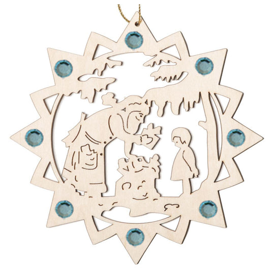 Babbo Natale con regali con cristalli Swarovski