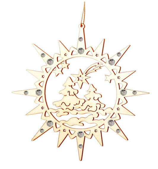 La stella dell'atmosfera natalizia con cristalli Swarovski