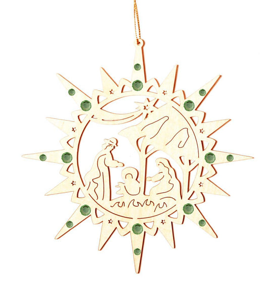 Stella con Natività con Cristalli Swarovski