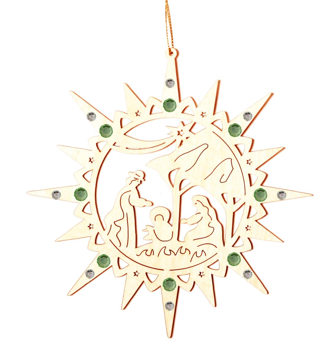 Stella con presepe e cristalli