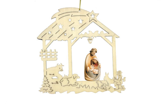 Albero appeso con presepe - 15.0 cm