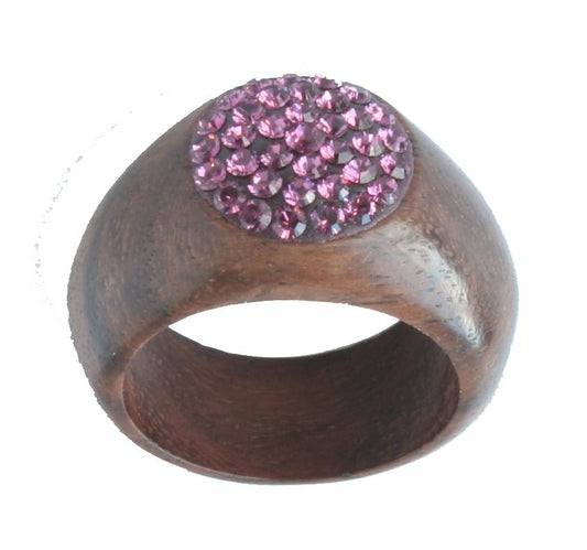 Anello con cristalli VIOLA Swarovski - 54.0 cm