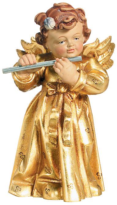 Angelo con flauto in legno con flauto - 5.0 cm