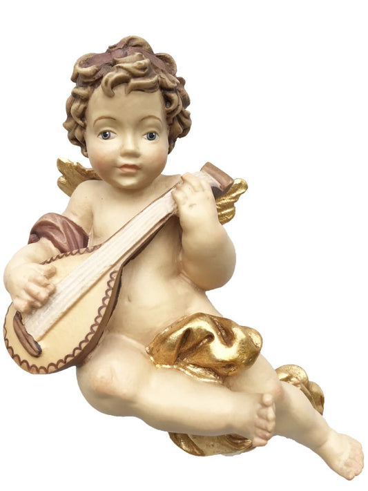 Angelo musicista volante con chitarra a mandolino - 5.0 cm