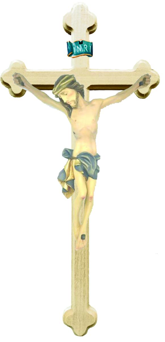 Corpo di Cristo con croce barocca - 50.0 cm