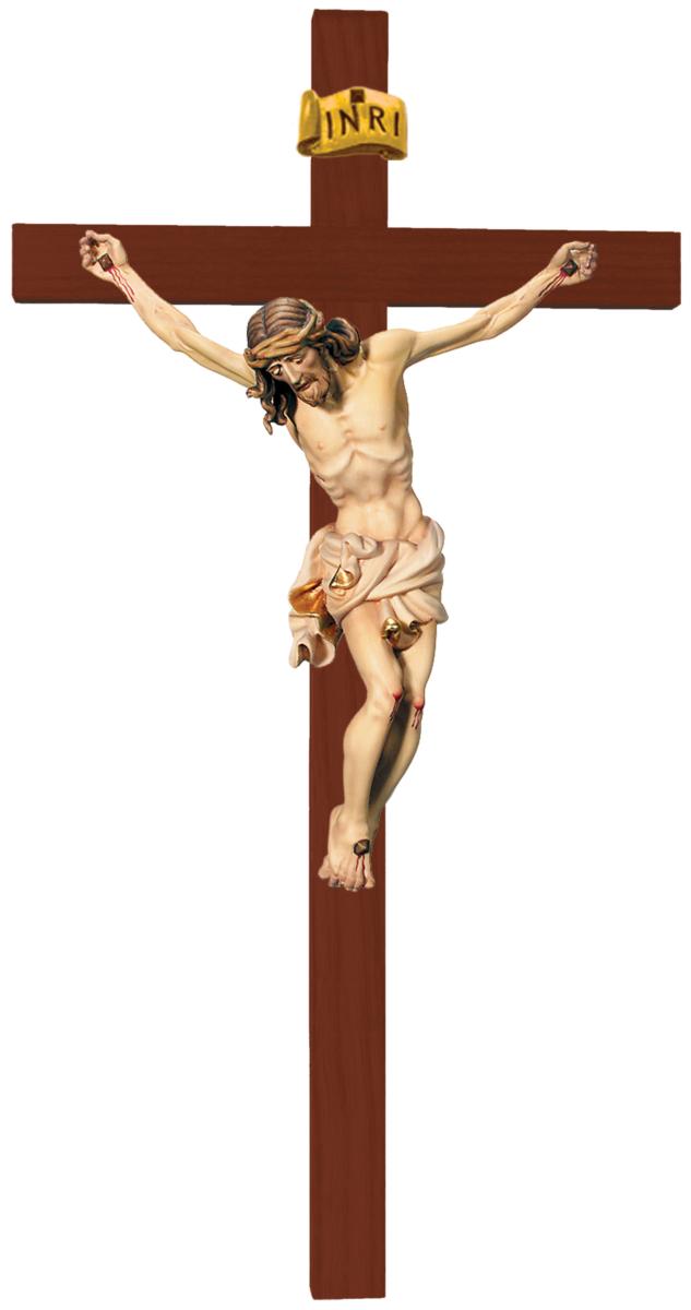 Corpo di Cristo su croce dritta di legno - 200.0 cm