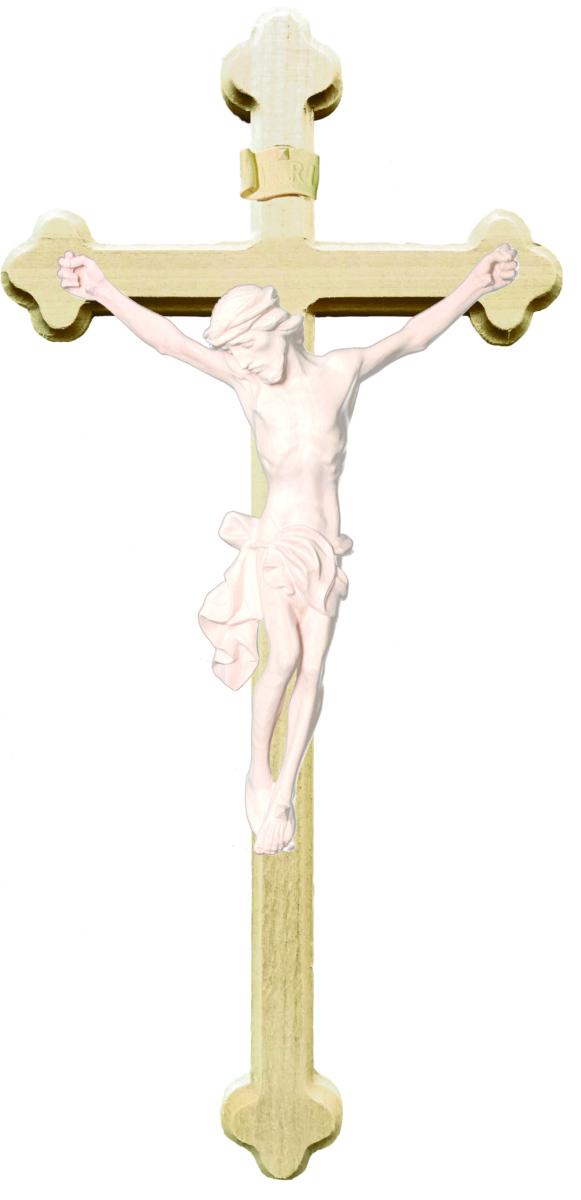 Corpo di Cristo su croce barocca in legno - 70.0 cm