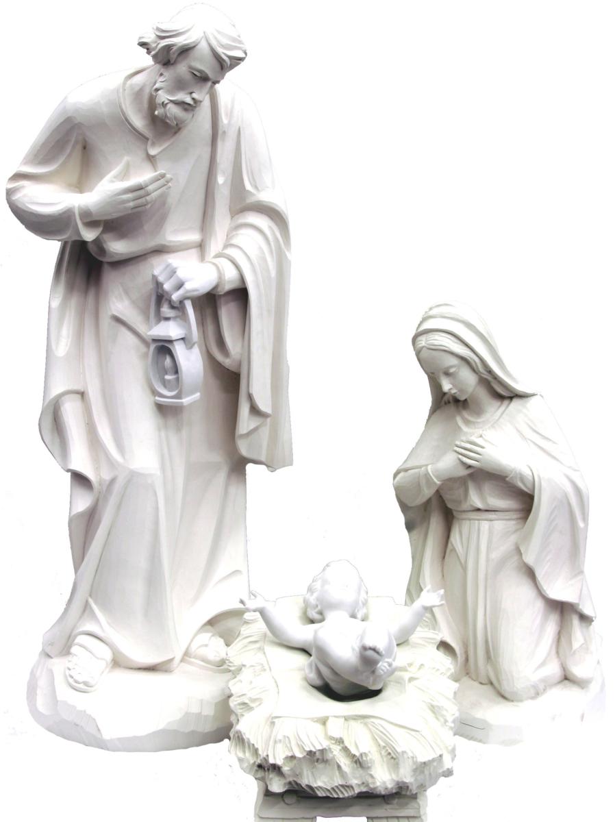 Natività in vetroresina, Giuseppe, Maria, Bambino - 60.0 cm