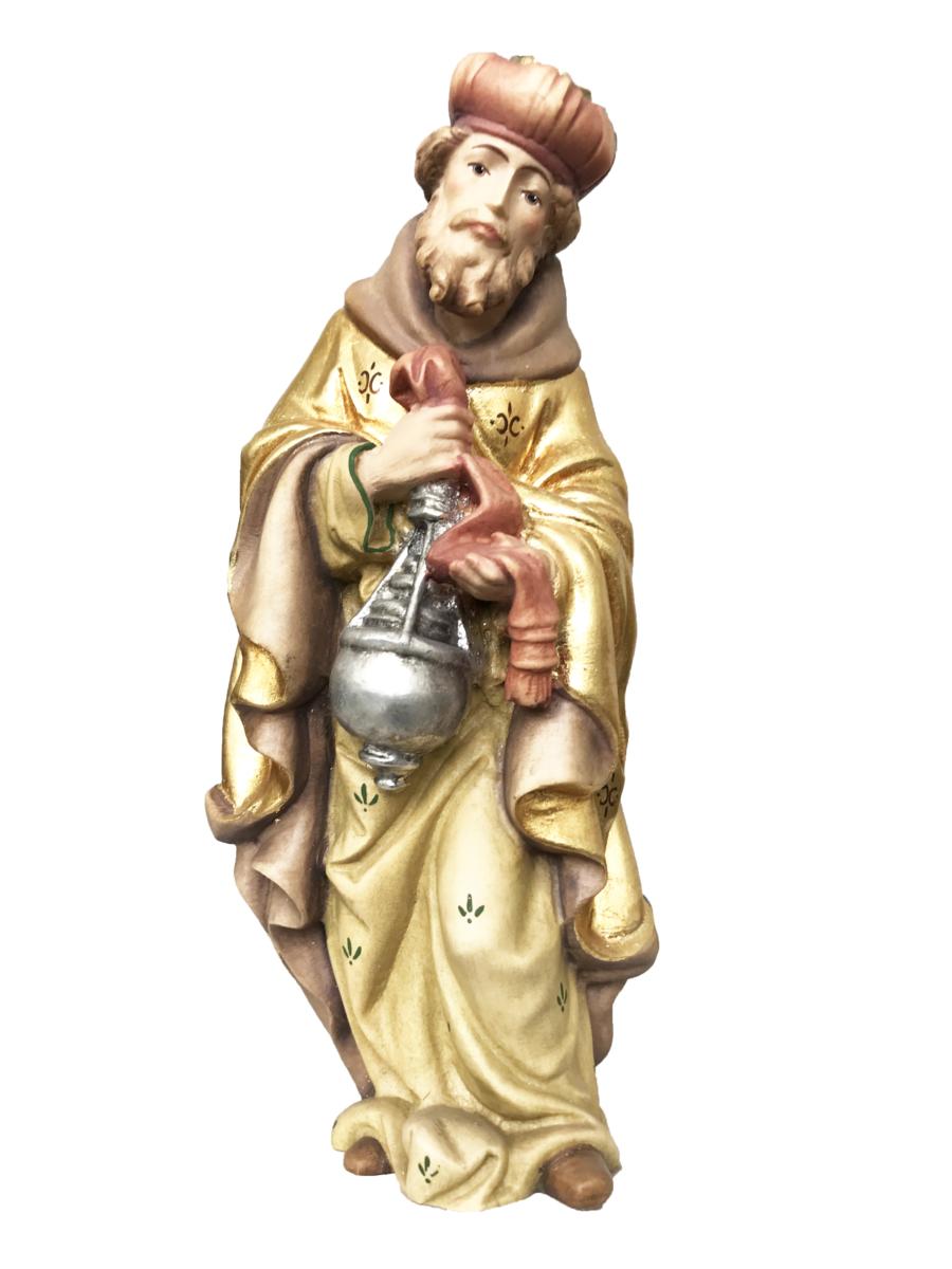 Re Magio Gaspare con Mirra in legno - 56.0 cm
