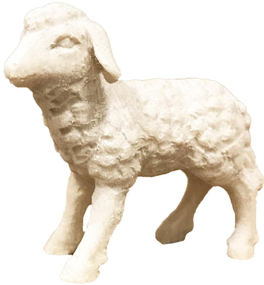 Agnello intagliato legno - 56.0 cm