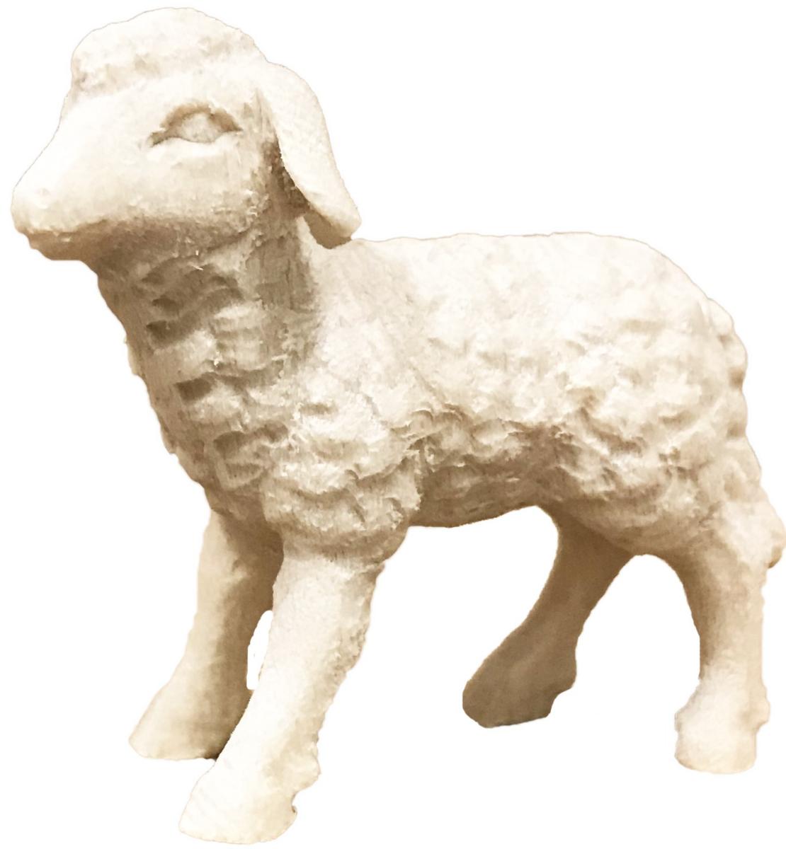 Agnello intagliato legno - 6.0 cm