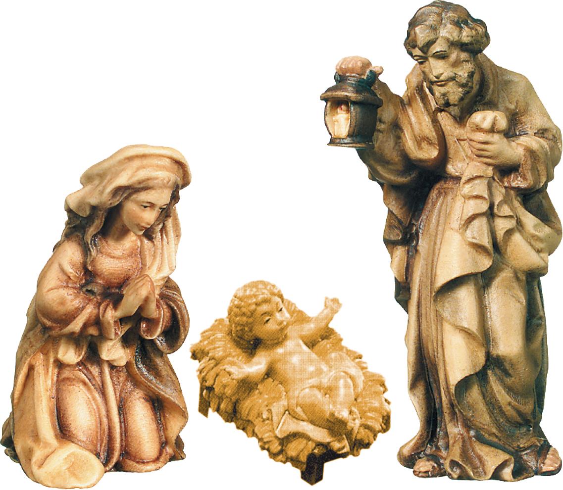 Sacra Famiglia 3 pezzi in legno - 18.0 cm