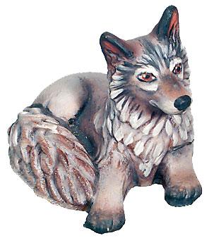 Volpe animale presepe in legno - 12.0 cm