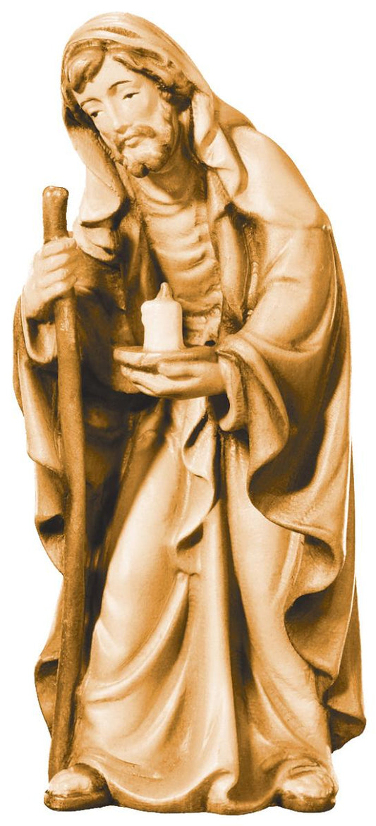 San Giuseppe con bastone e candela - 10.0 cm