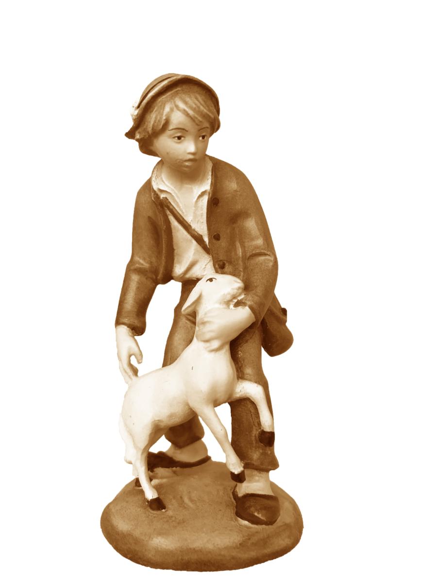 Pastorello con pecora e cappello - 12.0 cm