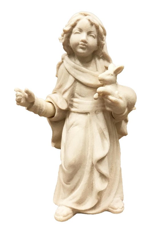 Giovane pastorella con coniglio - 12.0 cm