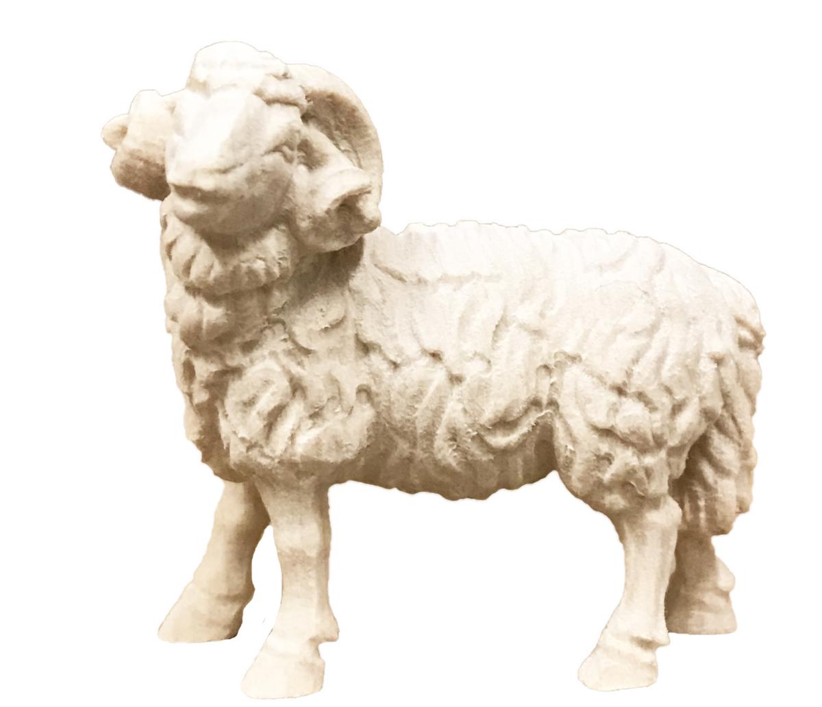 Montone con corna e folta lana - 14.0 cm