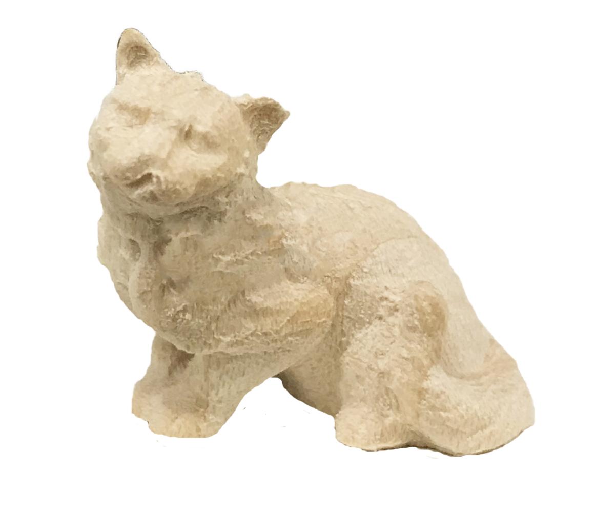 Gattino seduto in legno - 6.0 cm