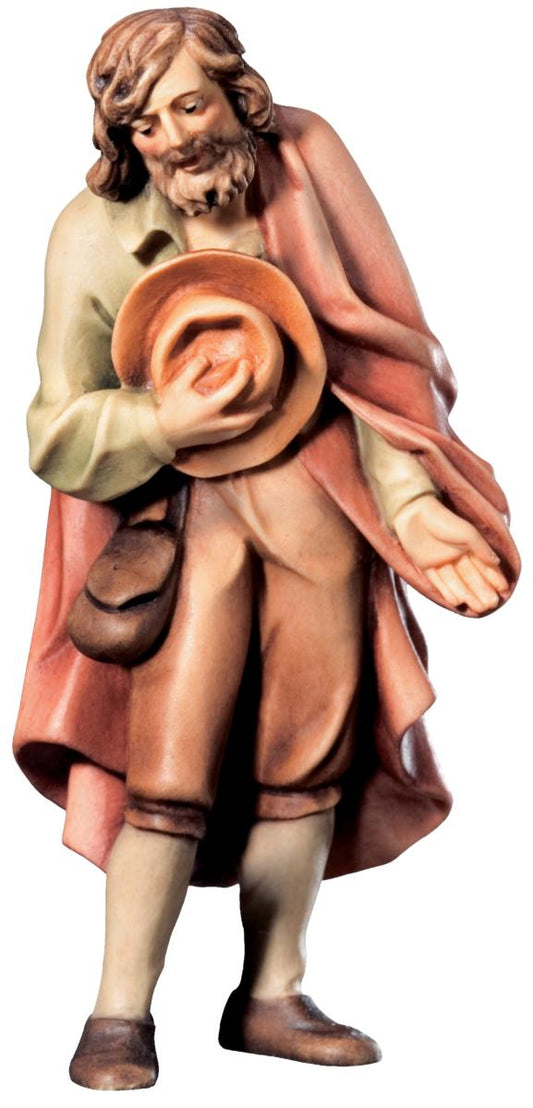 Pastore con cappello in legno - 15.0 cm